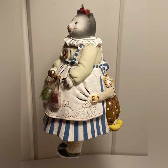 Vintage cat Ornament Dept 56 Christmas Storybook Village Three Little Kittens - Picture 10 of 16